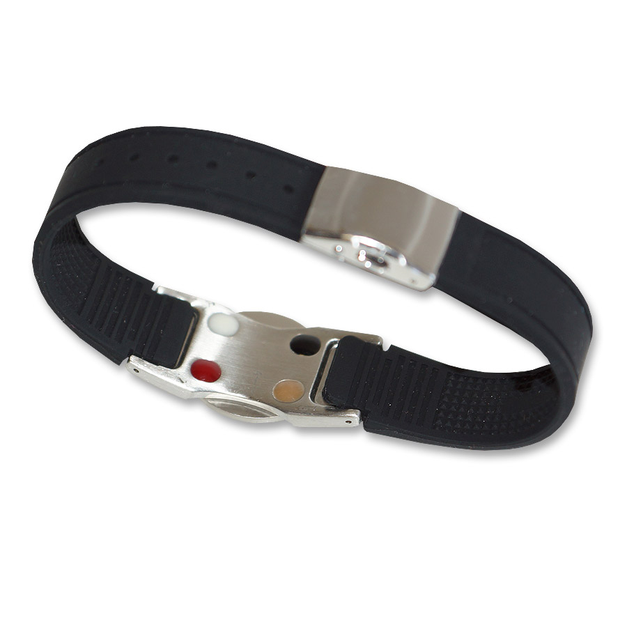 Negative Ions Bracelet with ball marker (Black or White) - Image 4